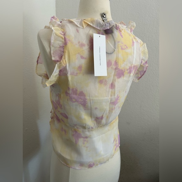 French Connection | Frill Tie Dye Blouse Tank XS - Picture 2 of 4